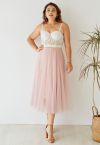 My Secret Garden Tulle Maxi Skirt in Pink