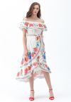 You'll See Floral Asymmetric Waterfall Dress