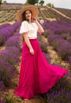 Timeless Favorite Chiffon Maxi Skirt in Magenta