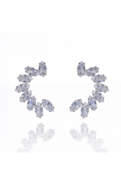 C-Shape Diamond Earrings