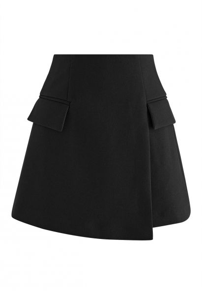 Groovy Flap Mini Bud Skirt in Black