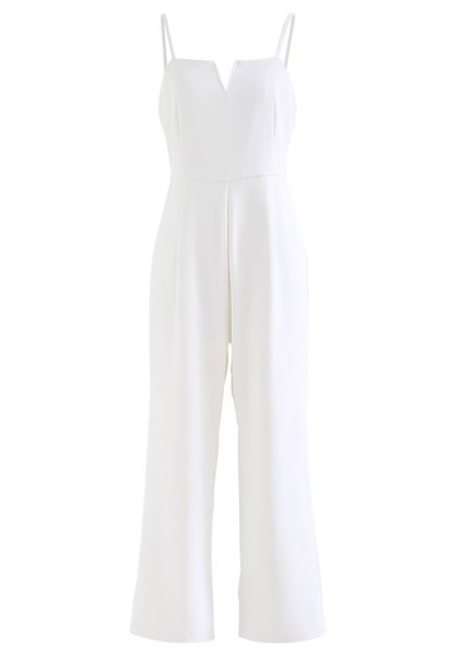Eternal Neatness Cami Jumpsuit in White