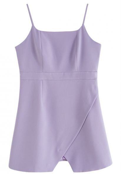 Notched Hem Cami Dress in Lilac