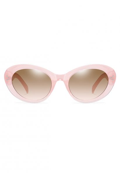 Retro Full Rim Cat-Eye Sunglasses in Pink