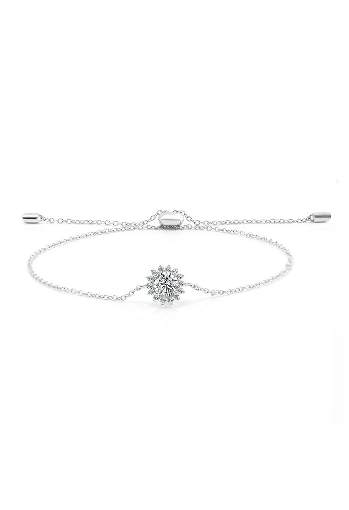 Sun Pendant Moissanite Diamond Bracelet