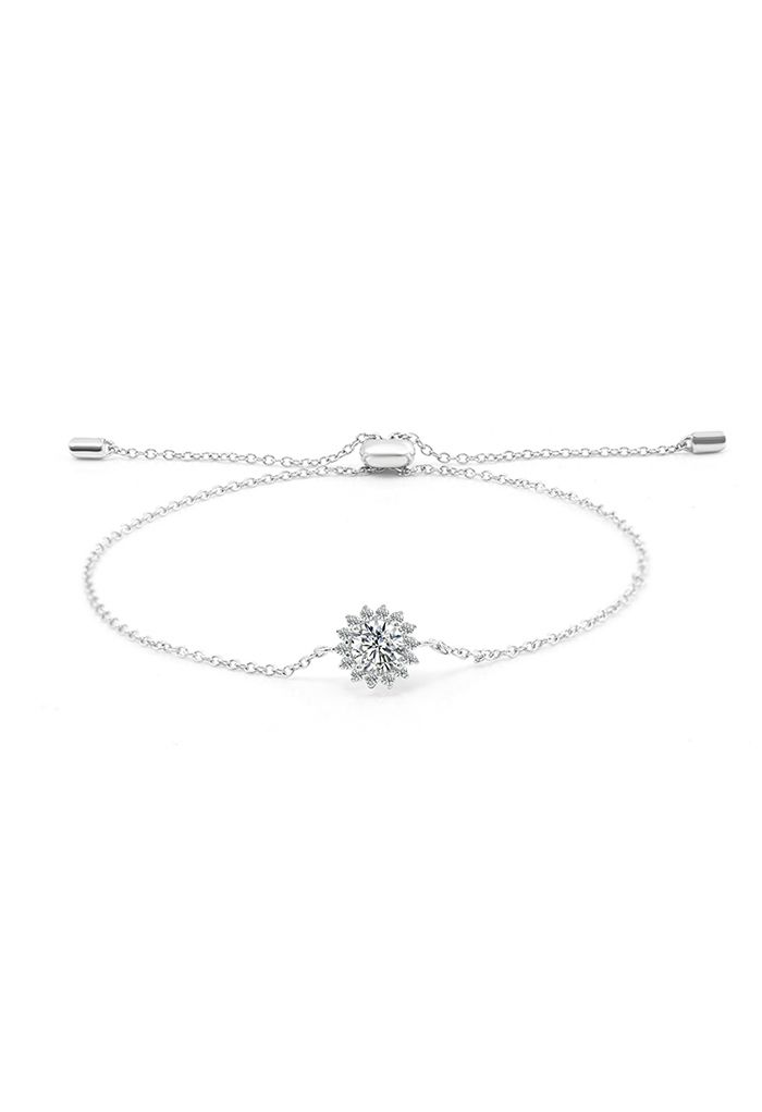 Sun Pendant Moissanite Diamond Bracelet