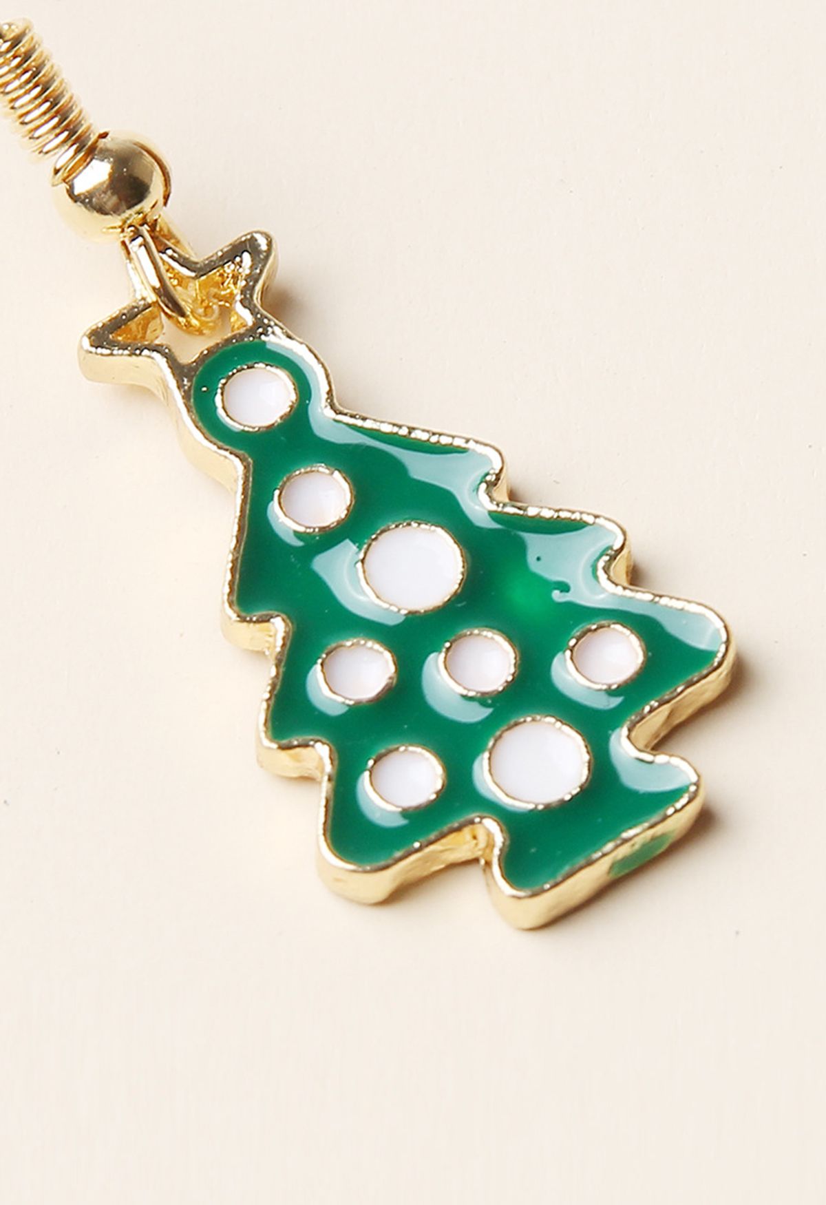 Glossy Christmas Tree Earrings