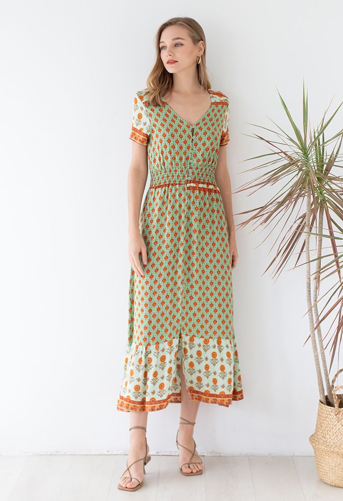 Tenerife Vacay Floral Boho Maxi Dress