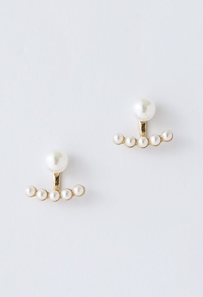 Distinctive Pearl Trim Earrings