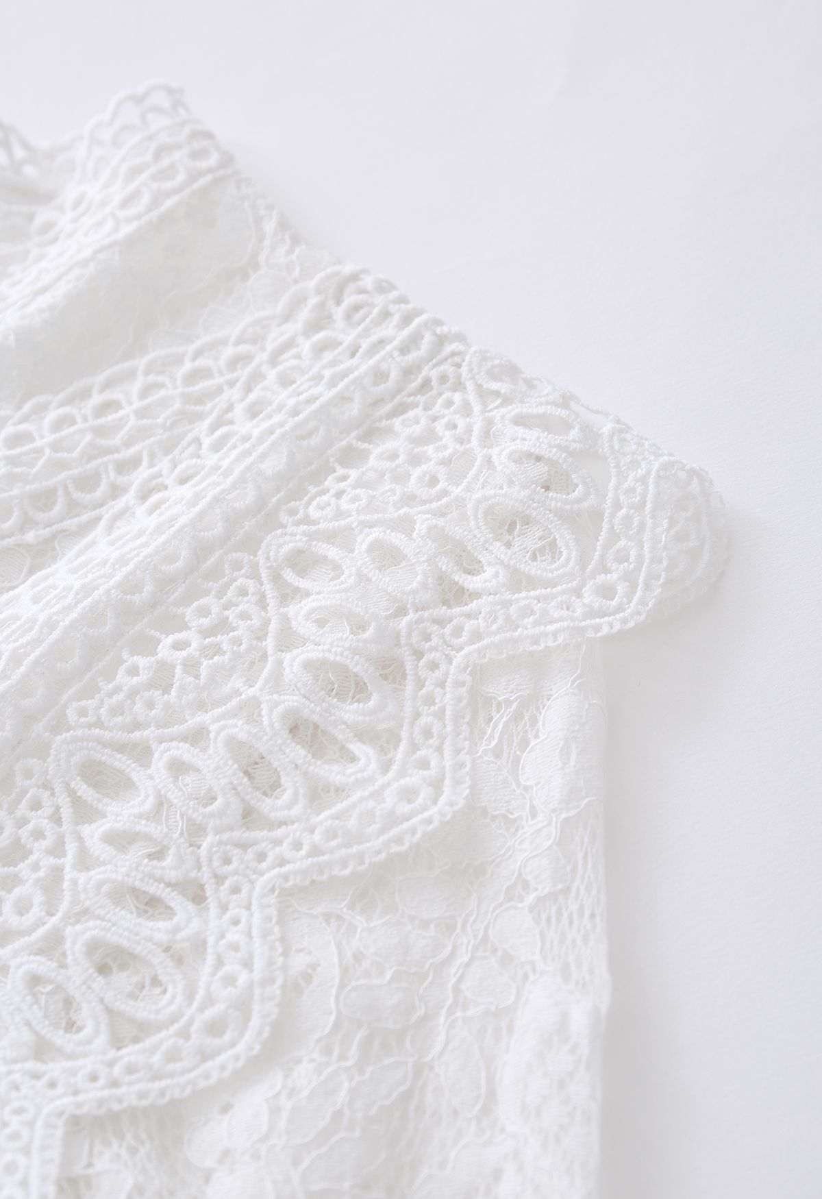 Your Sassy Start Long Sleeve Crochet Lace Top in White