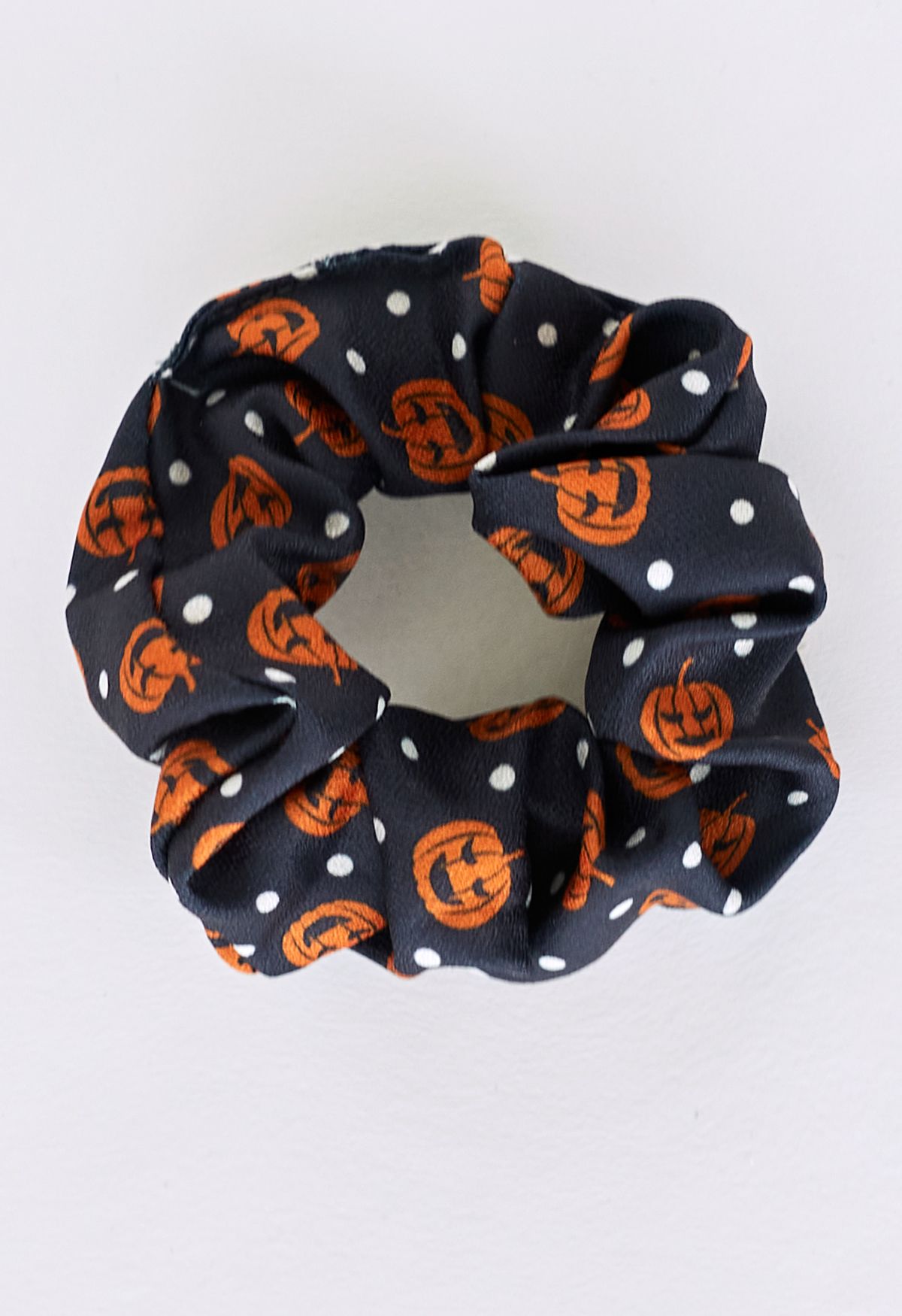 Playful Halloween Pattern Scrunchies Set