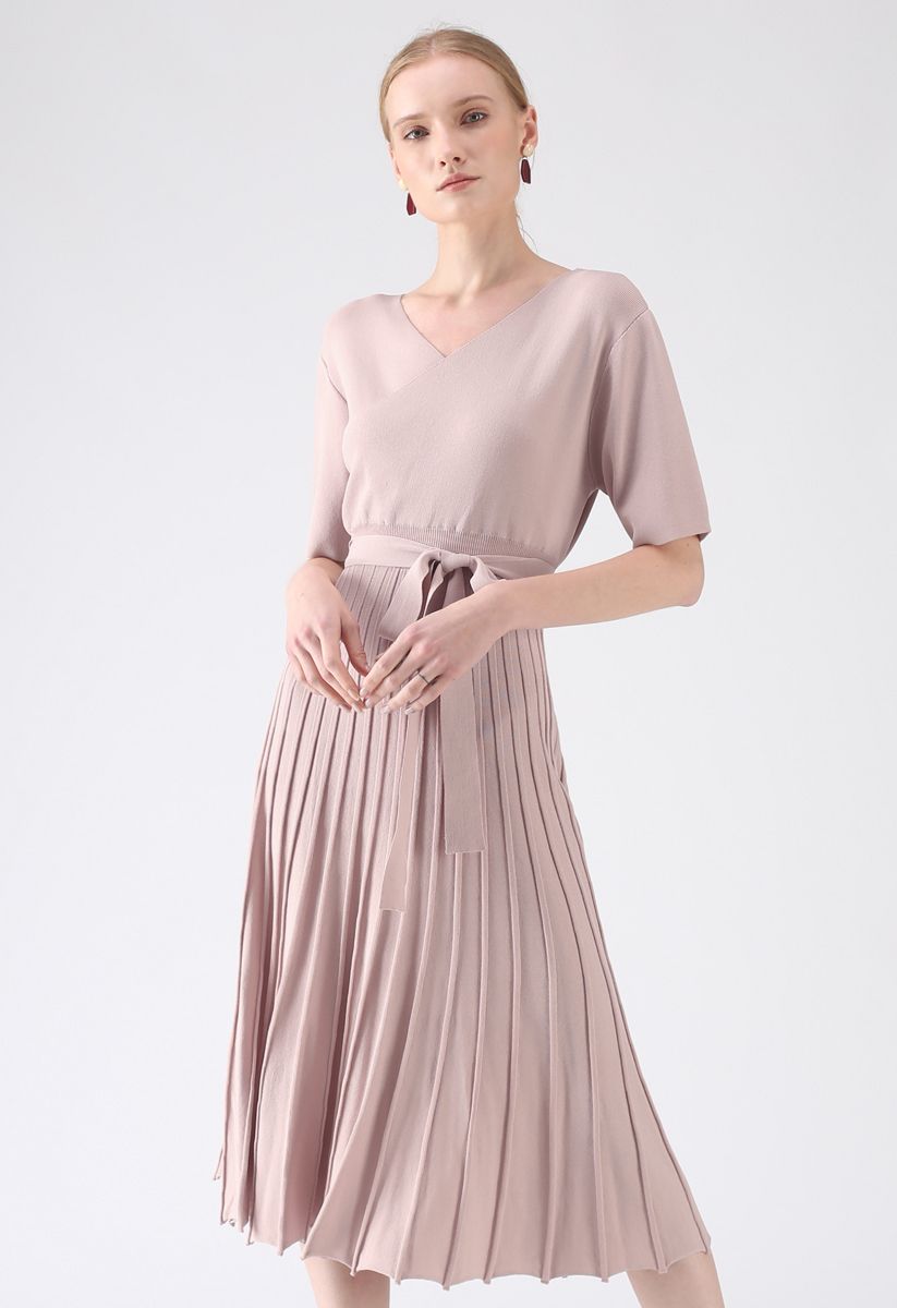Effortless Charming Knit Dress in Pink