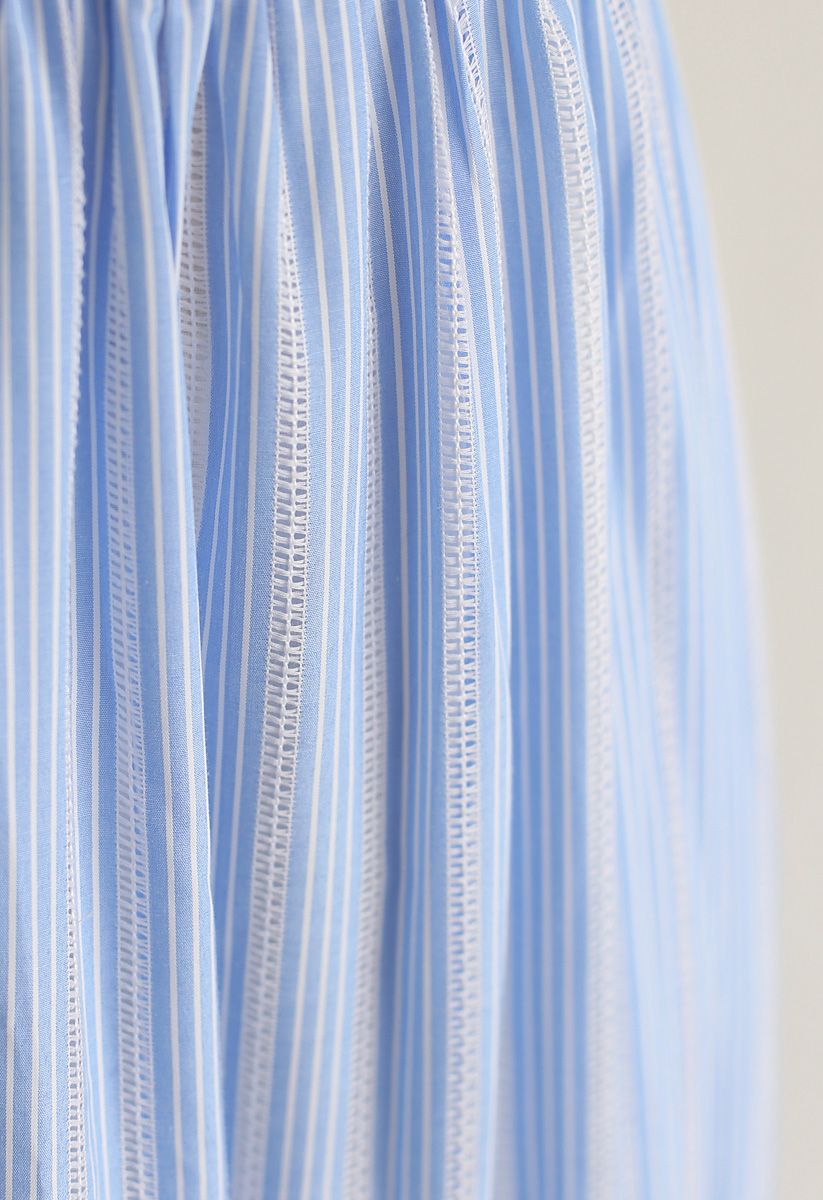 Summery Sense Blue Stripe Cami Dress