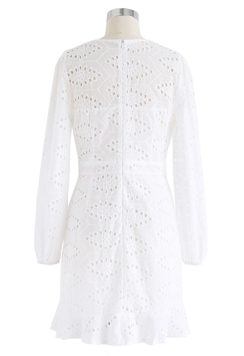 Knot About Me Embroidered Eyelet Dress
