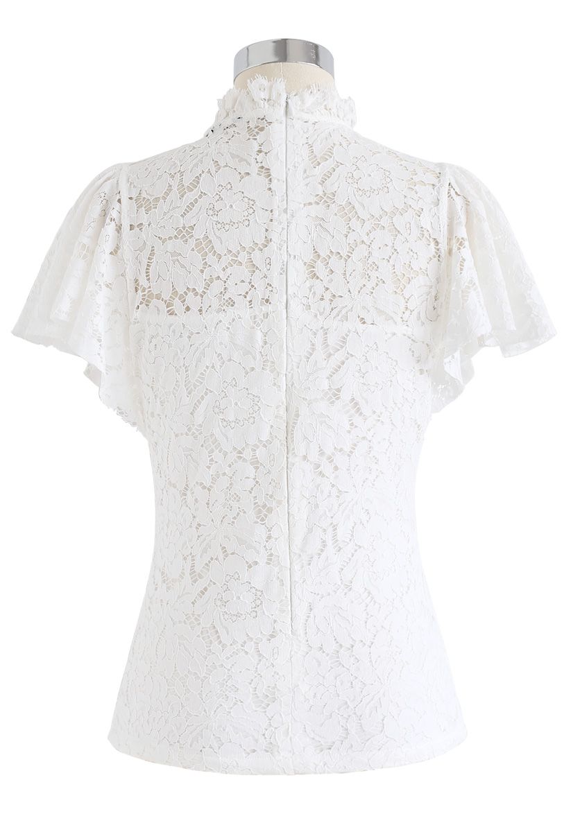Fall in Love Lace Top in White
