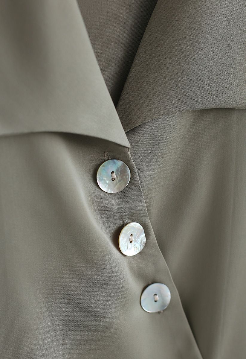 Slant Shell Button Down Shirt in Olive