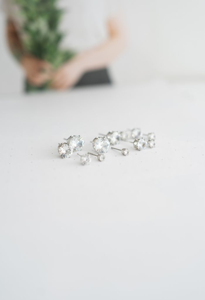6-Pack Diamante Earrings
