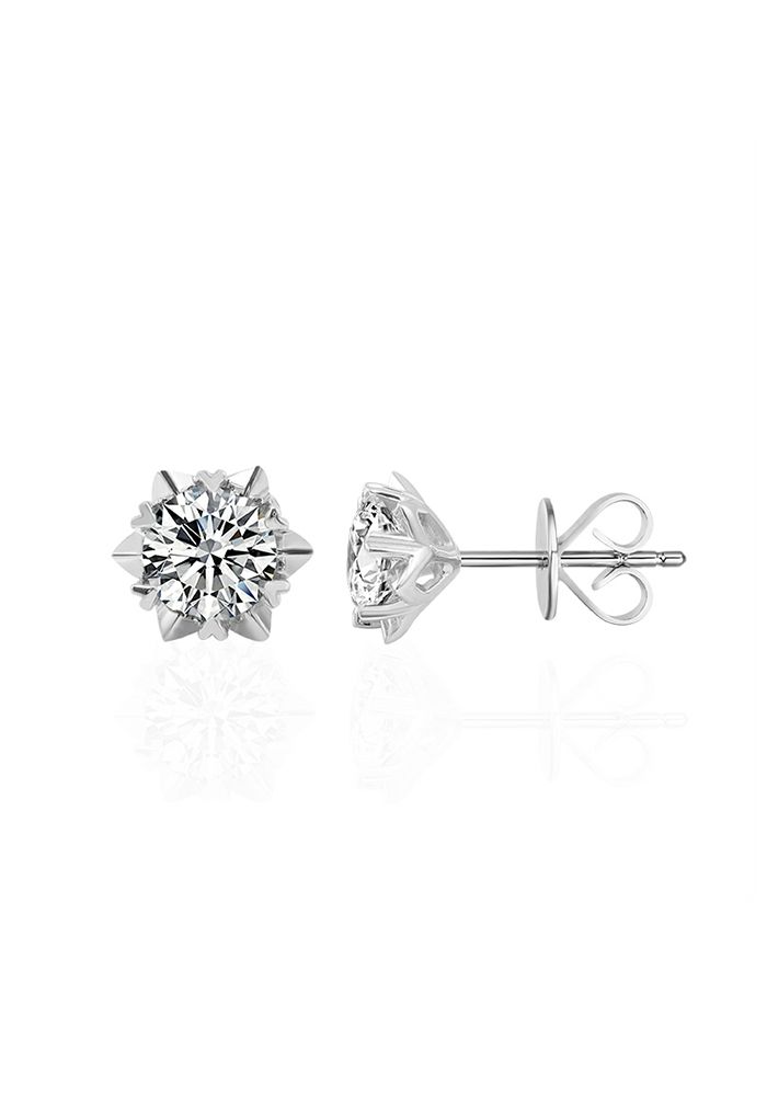 Star Shape Moissanite Diamond Earrings