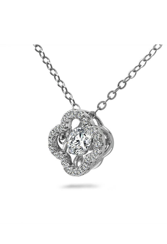 Four Leaf Clover Moissanite Diamond Necklace