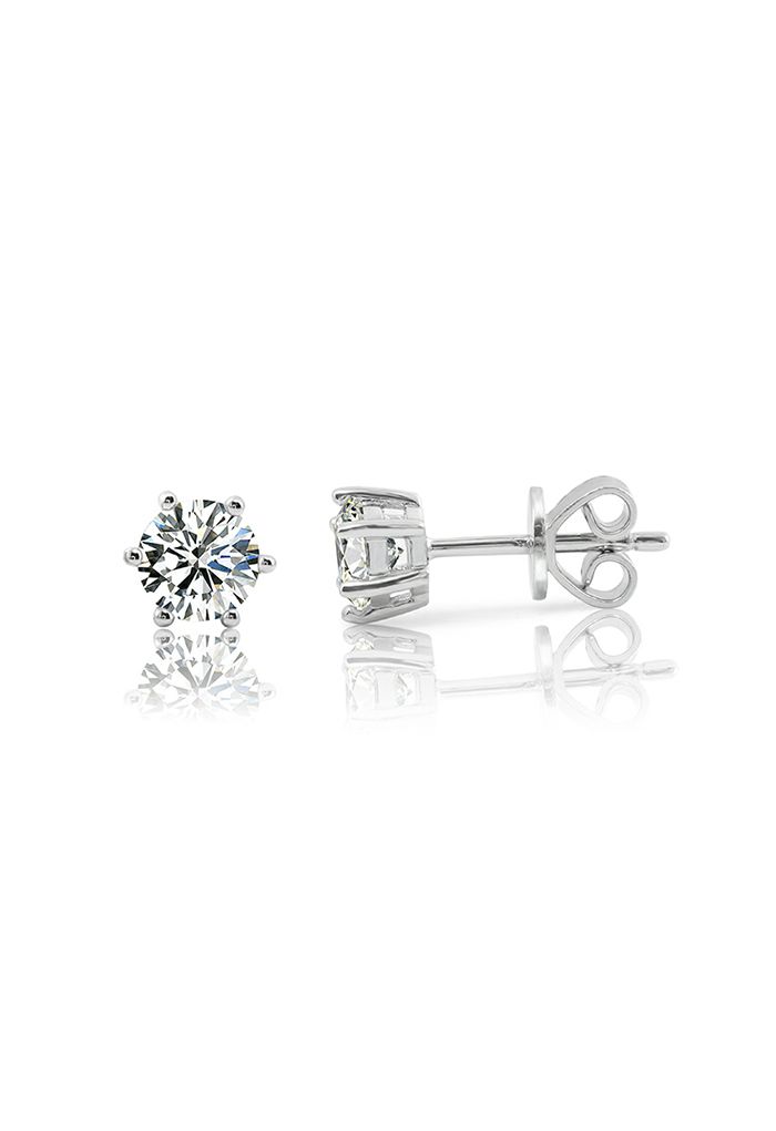 Hexagon Shape Moissanite Diamond Earrings
