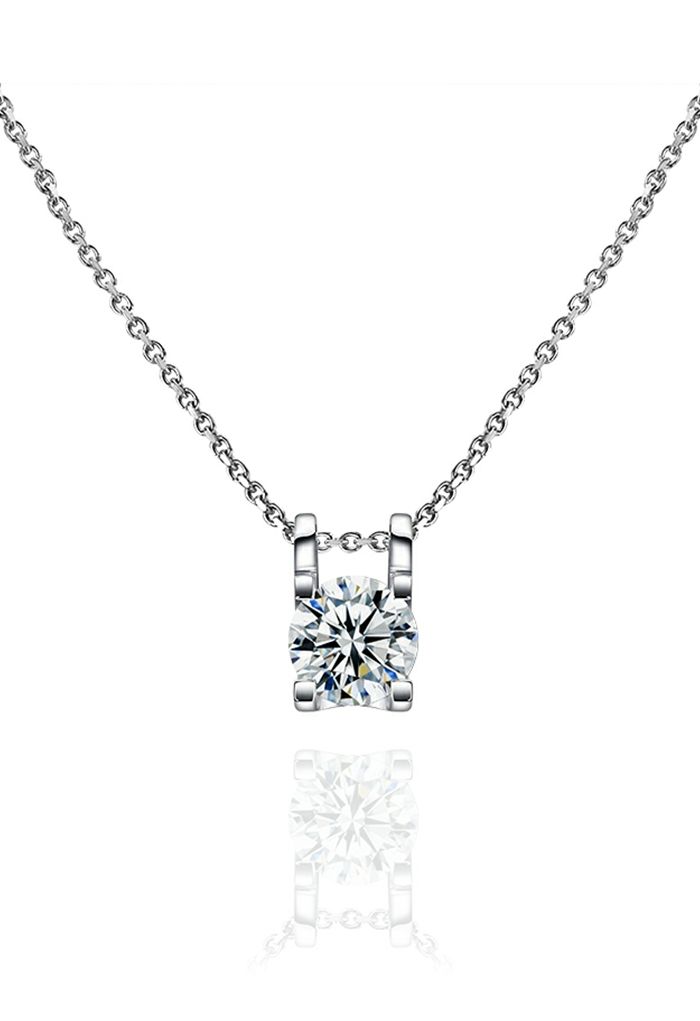 Inserted Design Moissanite Diamond Necklace