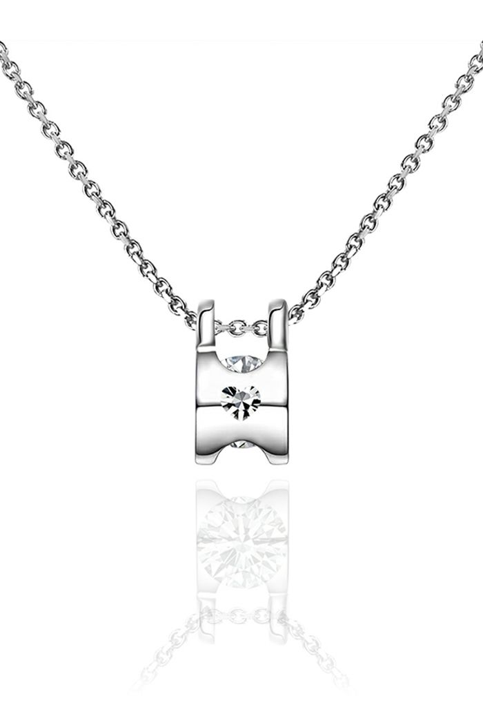 Inserted Design Moissanite Diamond Necklace