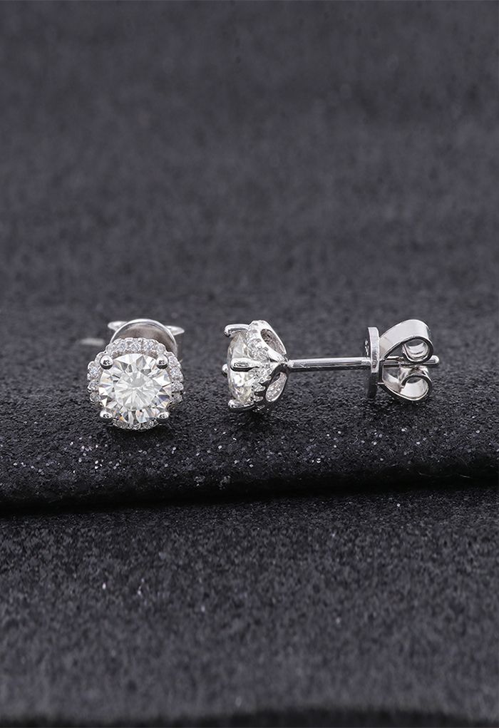 Splendid Moissanite Diamond Earrings