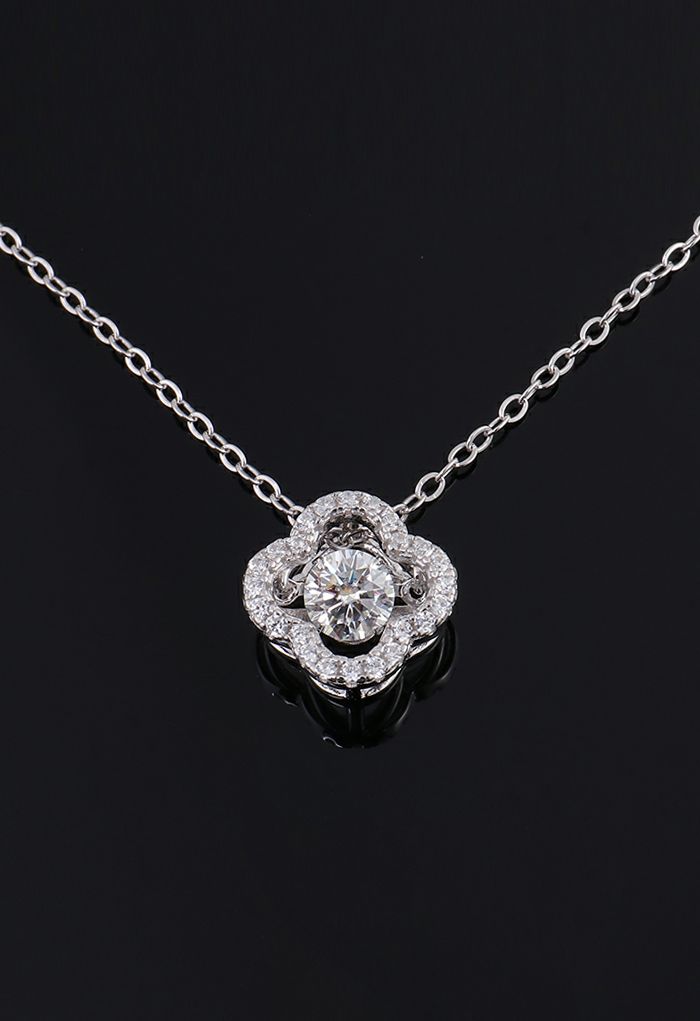 Four Leaf Clover Moissanite Diamond Necklace