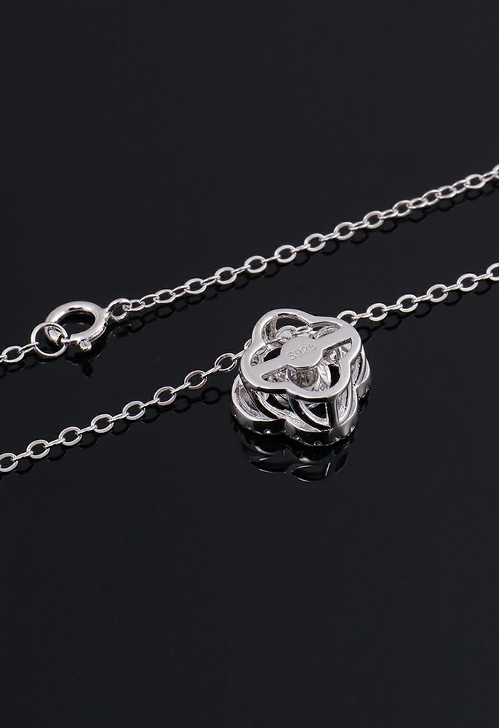 Four Leaf Clover Moissanite Diamond Necklace
