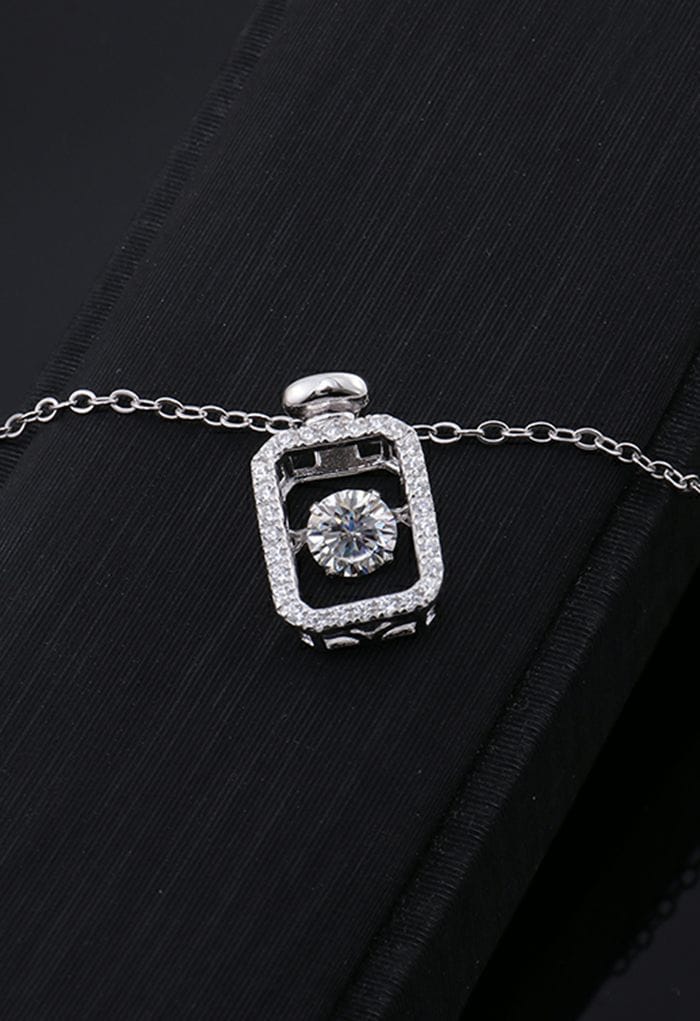 Rectangle Shape Hollow Out Moissanite Diamond Necklace