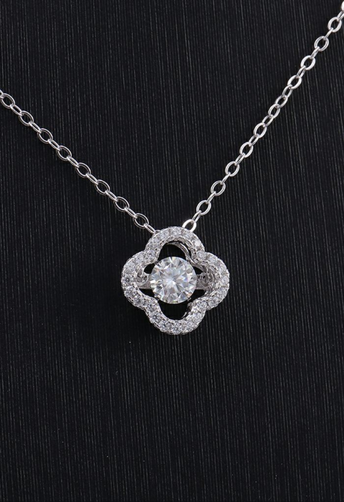 Four Leaf Clover Moissanite Diamond Necklace