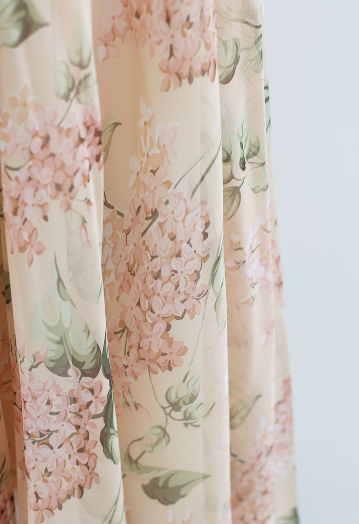 Blooming Hyacinth Watercolor Maxi Skirt