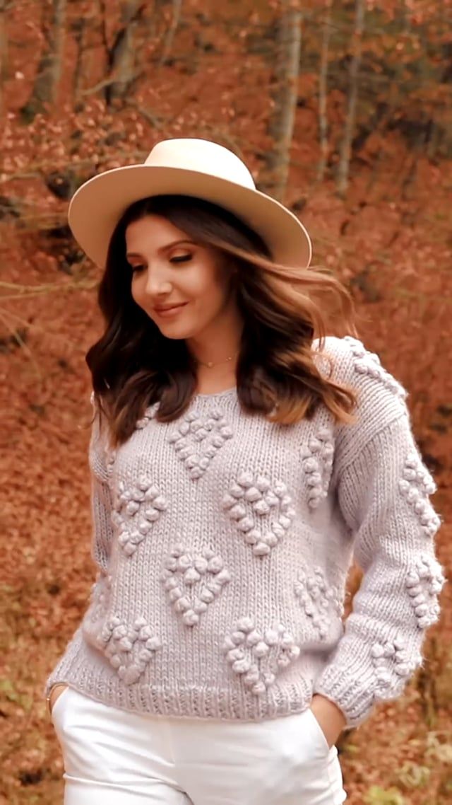 Knit Your Love V-Neck Sweater in Pink