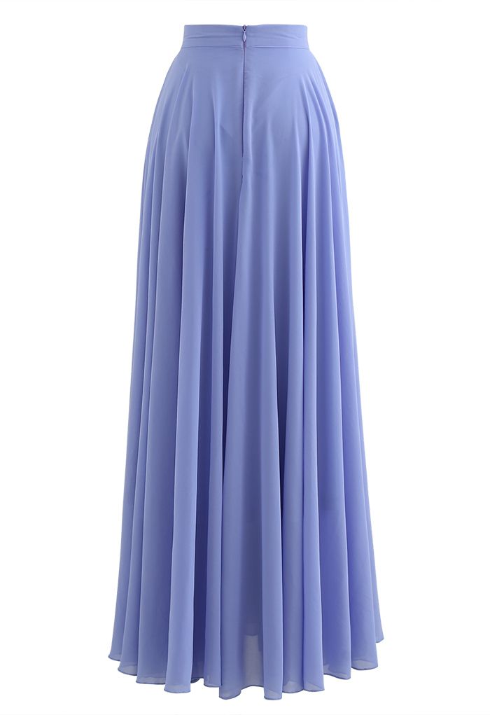 Timeless Favorite Chiffon Maxi Skirt in Light Blue