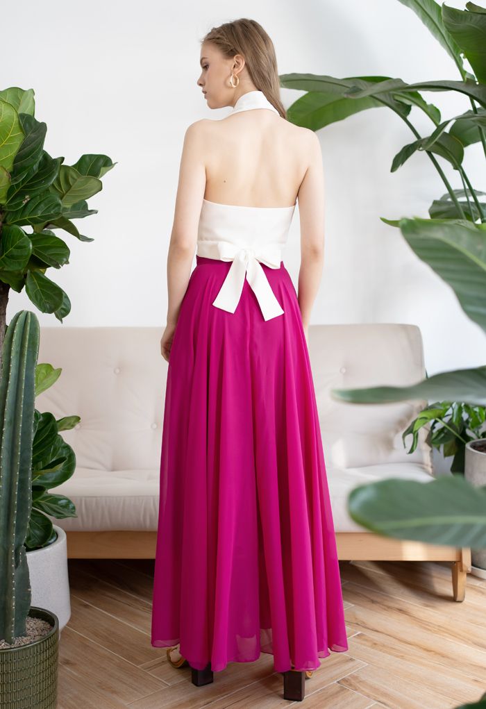 Timeless Favorite Chiffon Maxi Skirt in Magenta
