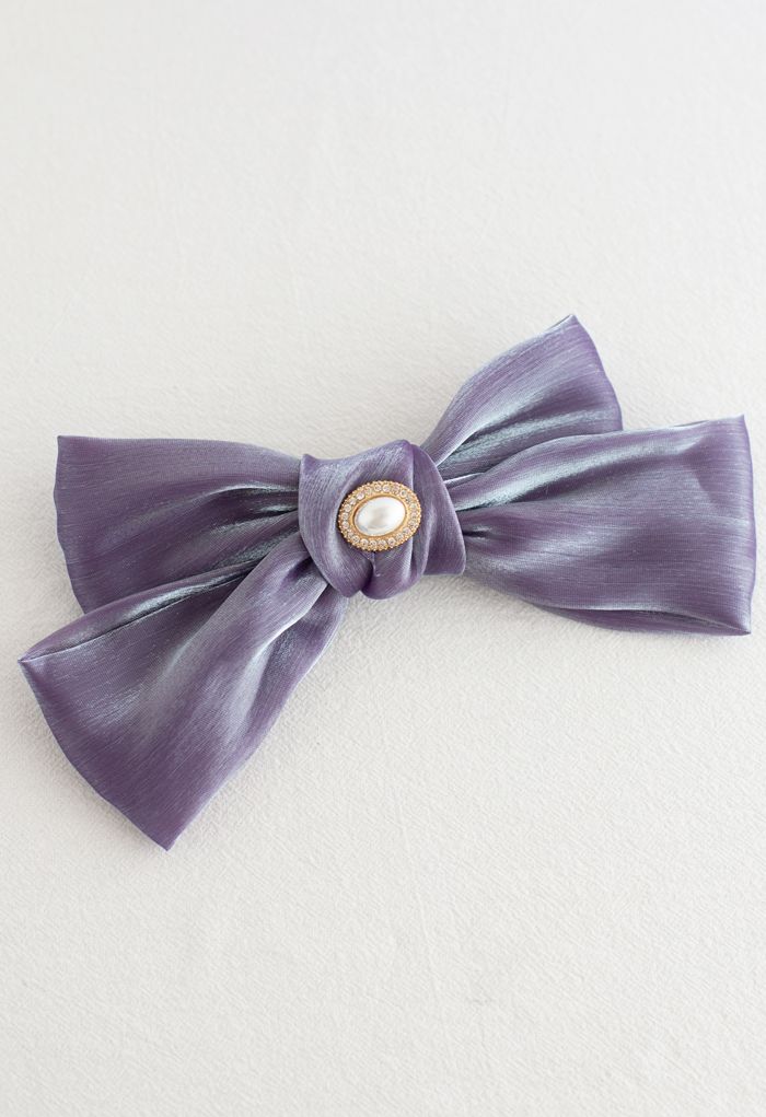 Pearly Big Bow Barrette
