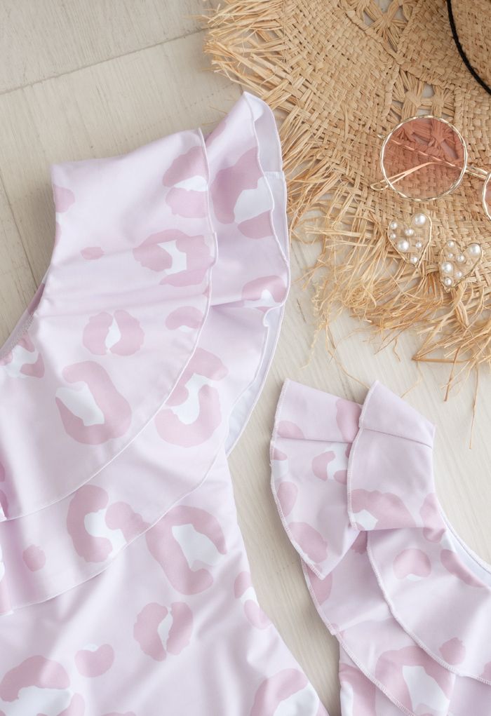 Tiered Ruffle Printed Swimsuit for Mommy & Kids