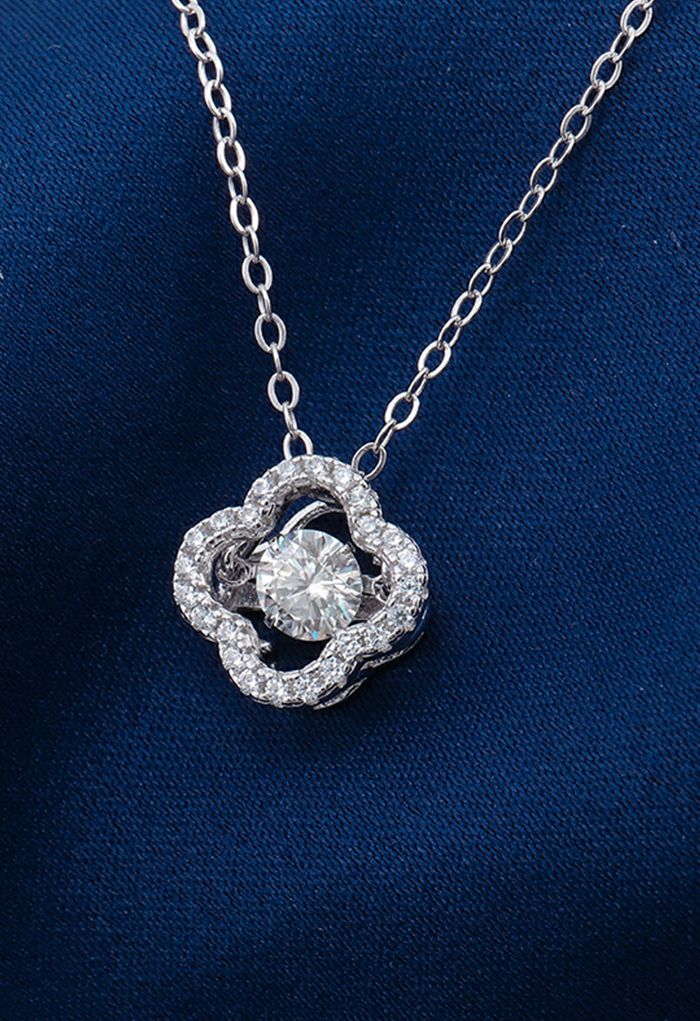 Four Leaf Clover Moissanite Diamond Necklace