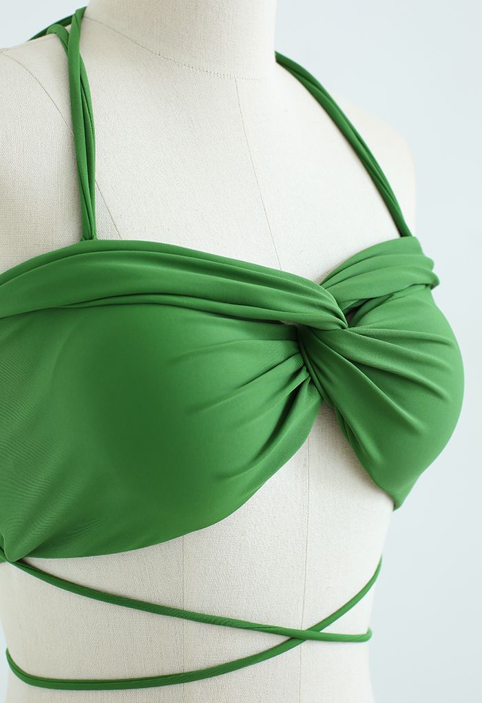 Halter Neck Tie Knot Bikini Set