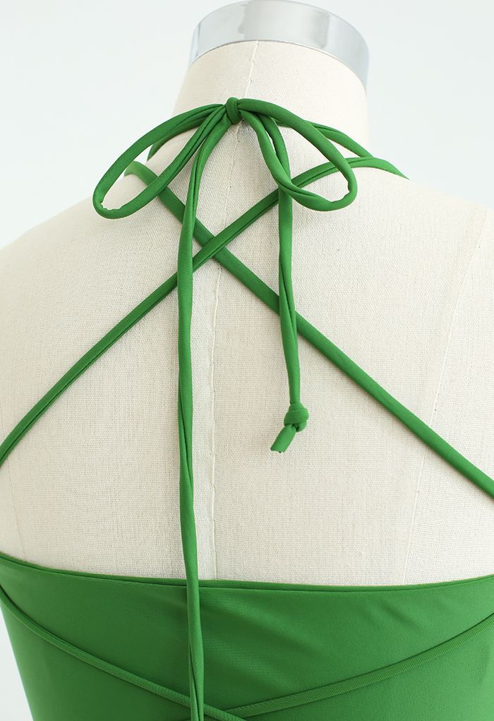 Halter Neck Tie Knot Bikini Set
