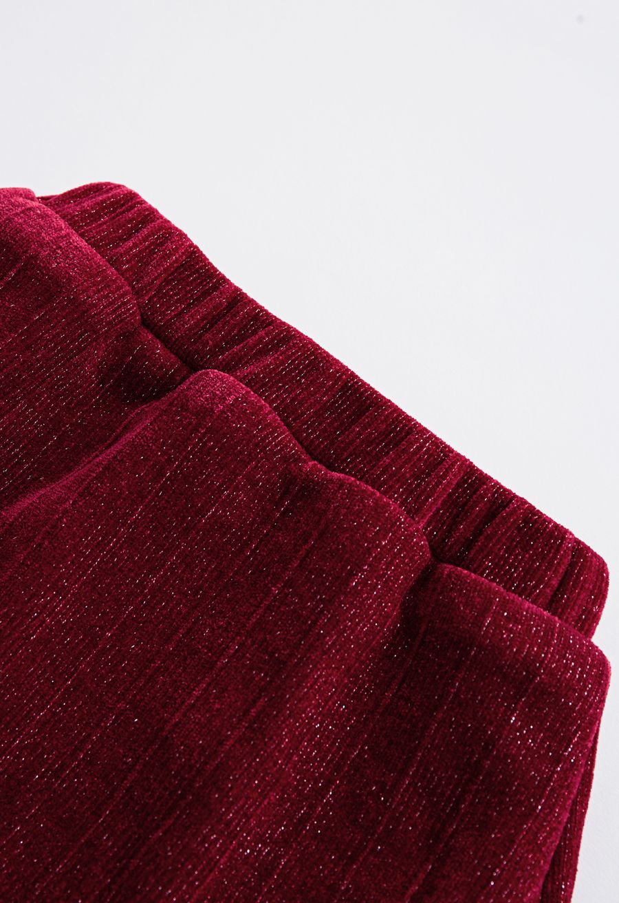 Glimmer Solid Color Mini Skirt For Kids
