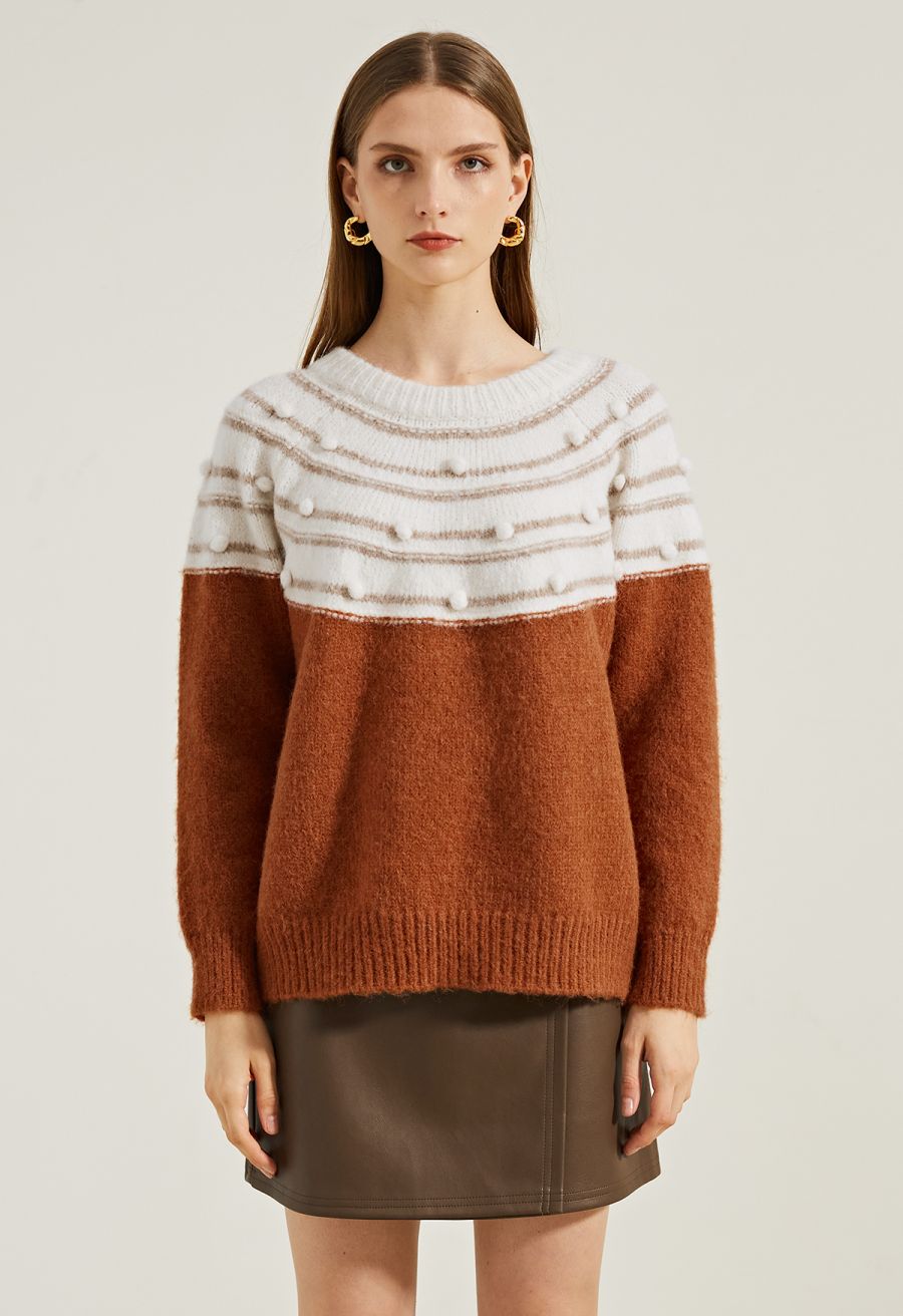 Nifty Faux Leather Flap Mini Bud Skirt in Brown