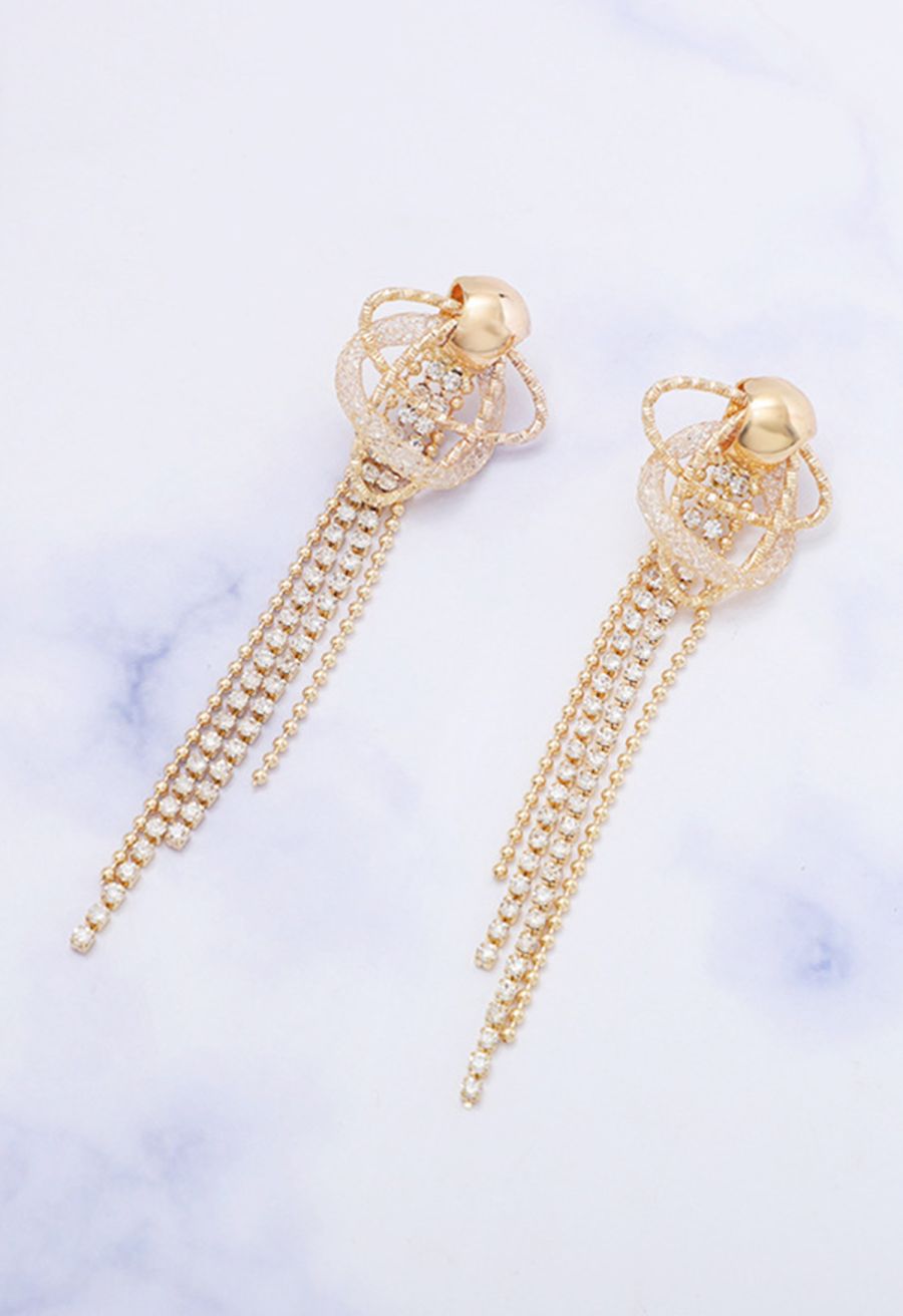Multiple Loops Tassel Dangle Earrings