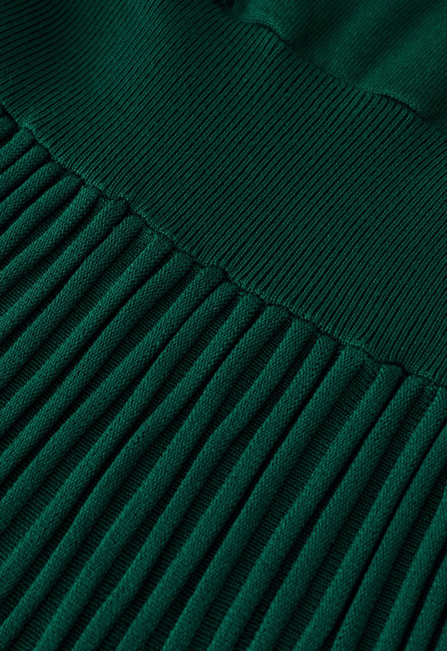 Embrace a Lithe Knitted Dress in Emerald