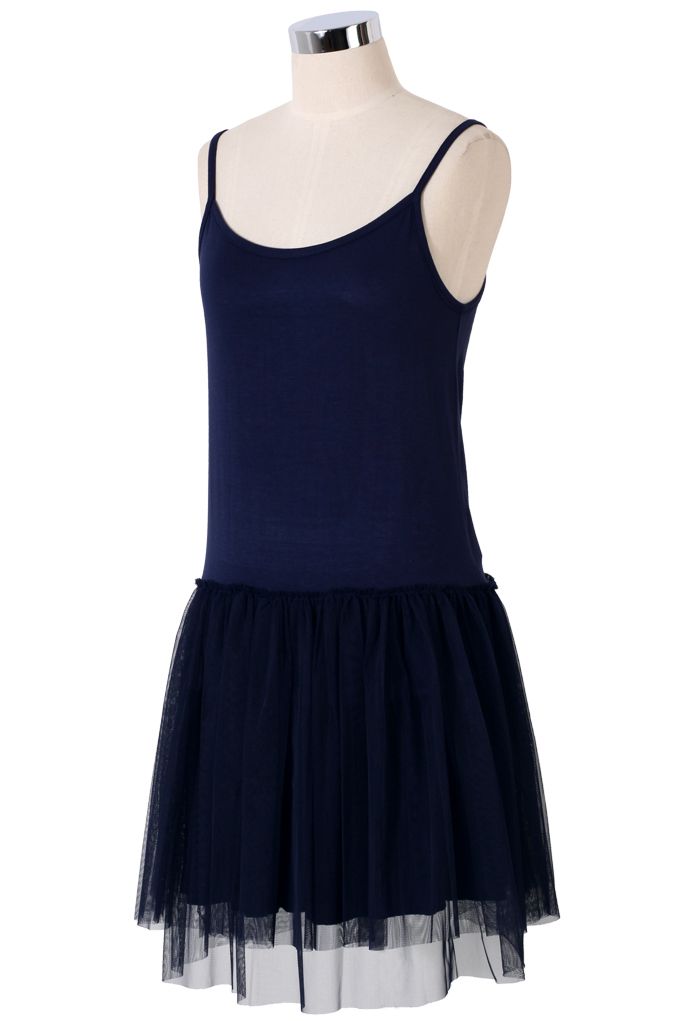 Ballet Tulle Dress in Navy Blue
