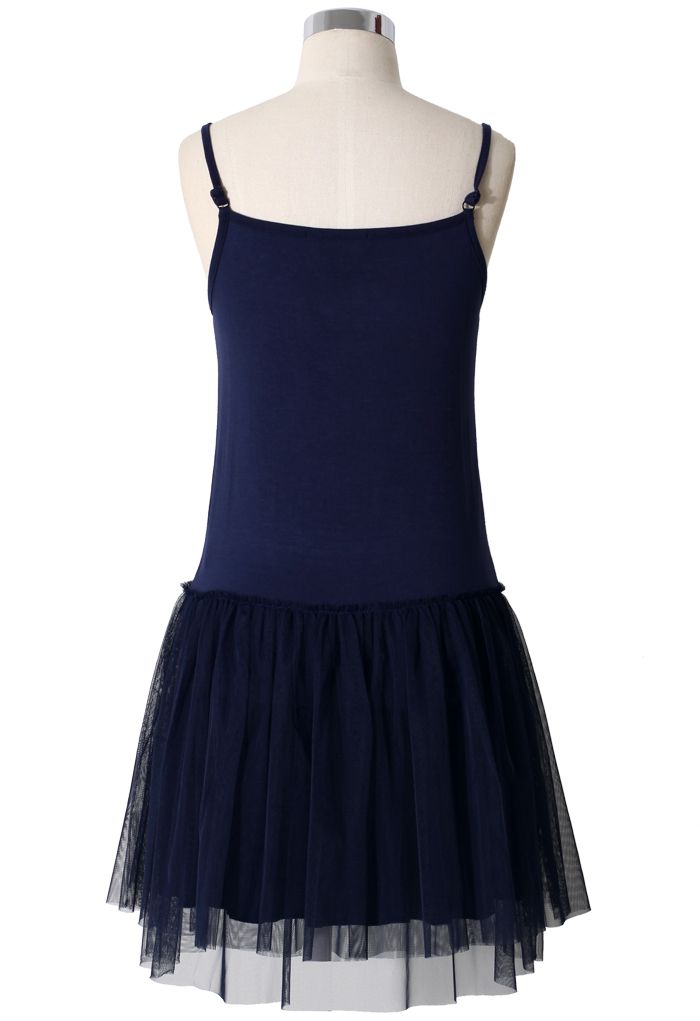 Ballet Tulle Dress in Navy Blue