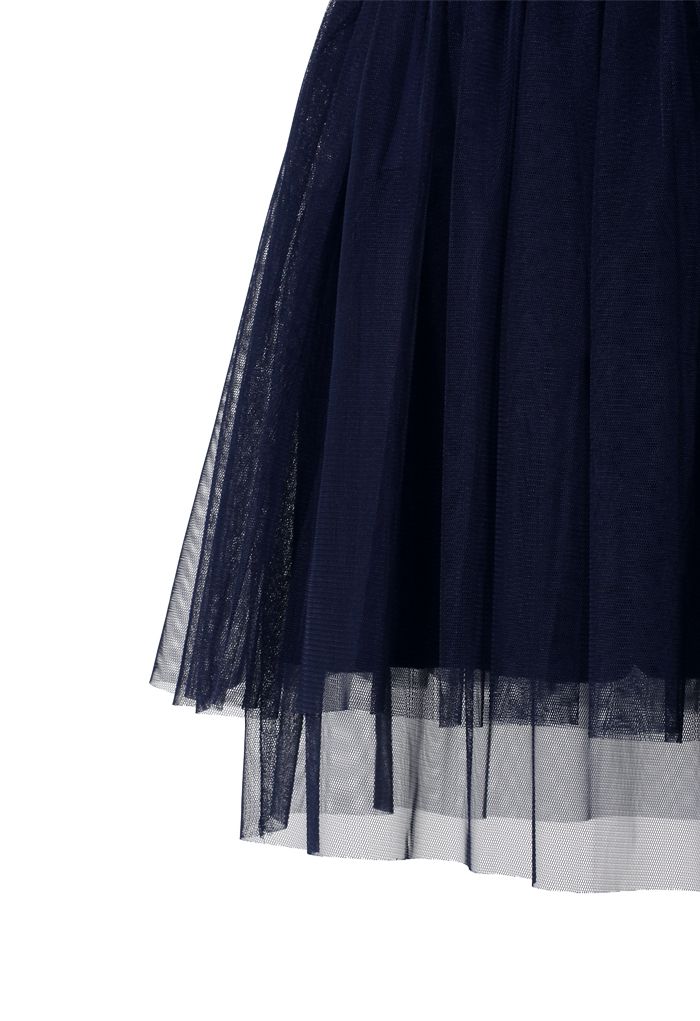 Ballet Tulle Dress in Navy Blue