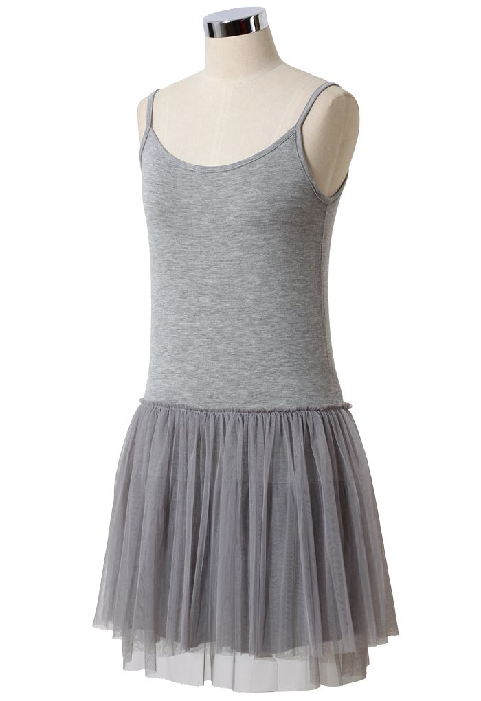 Ballet Tulle Dress in Grey