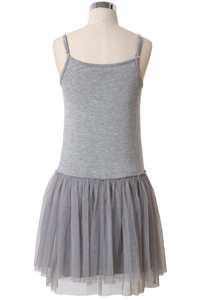 Ballet Tulle Dress in Grey