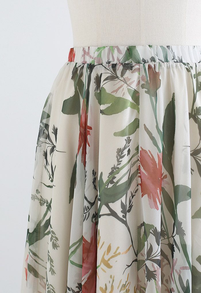 Bring the Blossom Floral Maxi Skirt